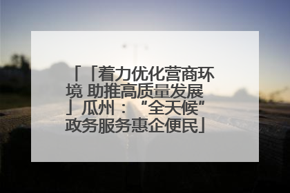 「着力优化营商环境 助推高质量发展」瓜州：“全天候”政务服务惠企便民