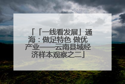 「一线看发展」通海：做足特色 做优产业——云南县域经济样本观察之二