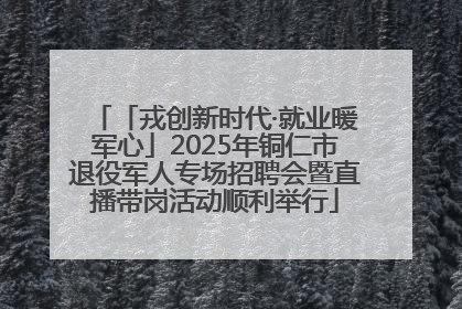 「戎创新时代·就业暖军心」2025年铜仁市退役军人专场招聘会暨直播带岗活动顺利举行