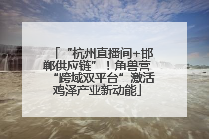“杭州直播间+邯郸供应链”！角兽营“跨域双平台”激活鸡泽产业新动能