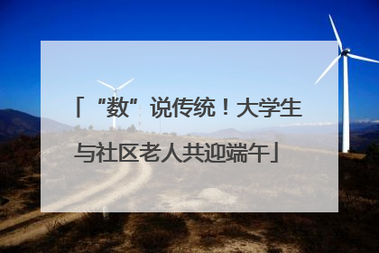 “数”说传统！大学生与社区老人共迎端午