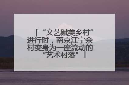 “文艺赋美乡村”进行时，南京江宁佘村变身为一座流动的“艺术村落”