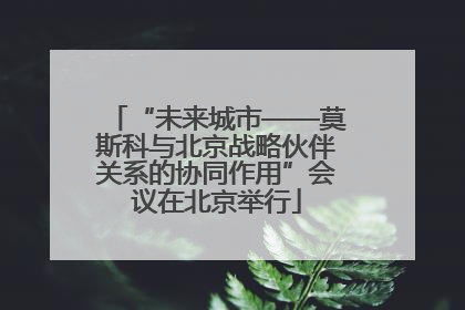 “未来城市——莫斯科与北京战略伙伴关系的协同作用”会议在北京举行
