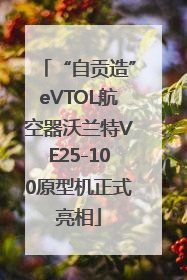 “自贡造”eVTOL航空器沃兰特VE25-100原型机正式亮相