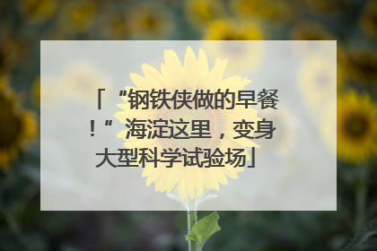 “钢铁侠做的早餐！”海淀这里，变身大型科学试验场