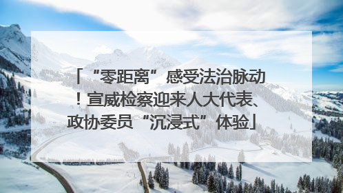 “零距离”感受法治脉动！宣威检察迎来人大代表、政协委员“沉浸式”体验