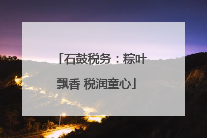 石鼓税务：粽叶飘香 税润童心