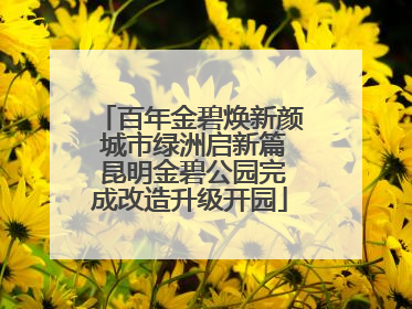 百年金碧焕新颜 城市绿洲启新篇 昆明金碧公园完成改造升级开园