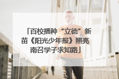 百校播种“立德”新苗《阳光少年报》照亮南召学子求知路