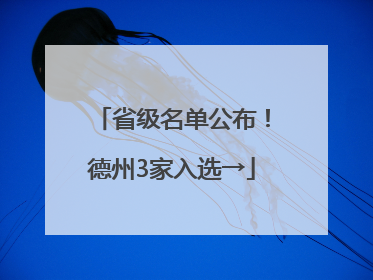 省级名单公布！德州3家入选→