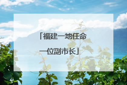 福建一地任命一位副市长