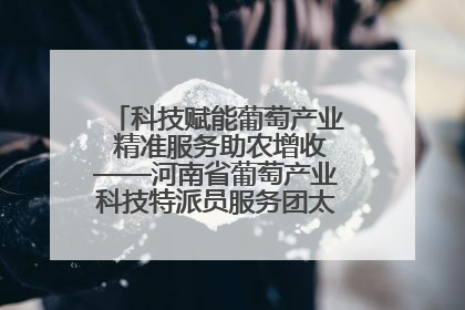 科技赋能葡萄产业 精准服务助农增收——河南省葡萄产业科技特派员服务团太康县科技服务纪实