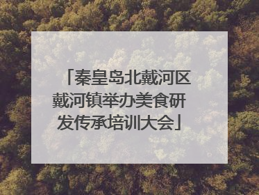秦皇岛北戴河区戴河镇举办美食研发传承培训大会