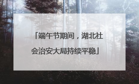 端午节期间，湖北社会治安大局持续平稳