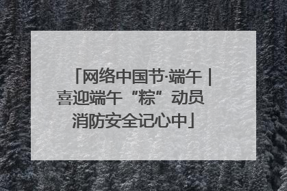 网络中国节·端午｜喜迎端午“粽”动员 消防安全记心中