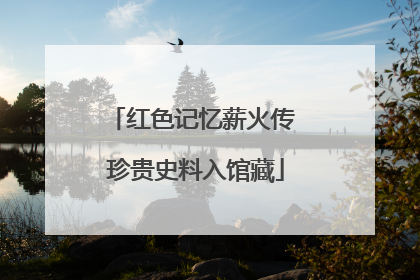 红色记忆薪火传 珍贵史料入馆藏