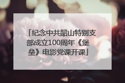 纪念中共韶山特别支部成立100周年《堡垒》电影党课开课