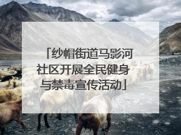 纱帽街道马影河社区开展全民健身与禁毒宣传活动