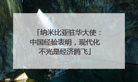 纳米比亚驻华大使：中国经验表明，现代化不光是经济腾飞