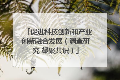 促进科技创新和产业创新融合发展（调查研究 凝聚共识）