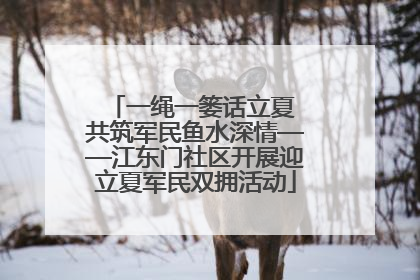 一绳一篓话立夏 共筑军民鱼水深情——江东门社区开展迎立夏军民双拥活动