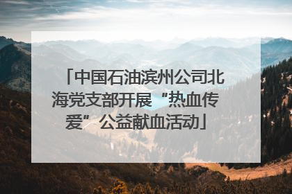 中国石油滨州公司北海党支部开展“热血传爱”公益献血活动