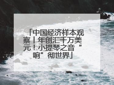 中国经济样本观察丨年创汇千万美元！小提琴之音“响”彻世界
