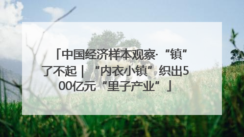 中国经济样本观察·“镇”了不起｜“内衣小镇”织出500亿元“里子产业”