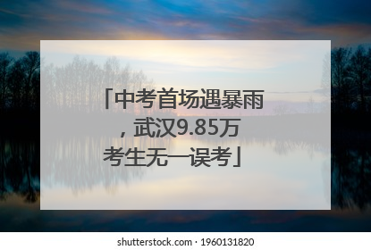 中考首场遇暴雨，武汉9.85万考生无一误考
