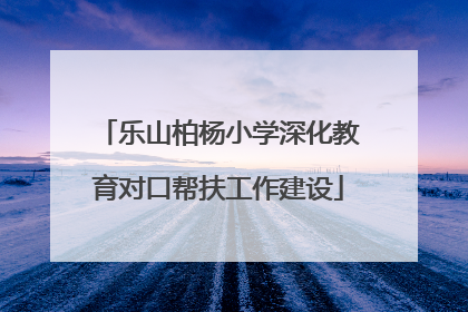 乐山柏杨小学深化教育对口帮扶工作建设