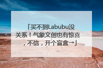 买不到Labubu没关系！气象文创也有惊喜，不信，开个盲盒→