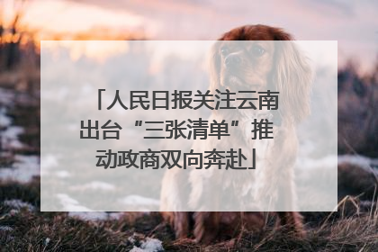 人民日报关注云南出台“三张清单”推动政商双向奔赴