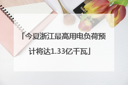 今夏浙江最高用电负荷预计将达1.33亿千瓦