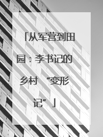从军营到田园：李书记的乡村 “变形记”