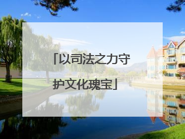 以司法之力守护文化瑰宝