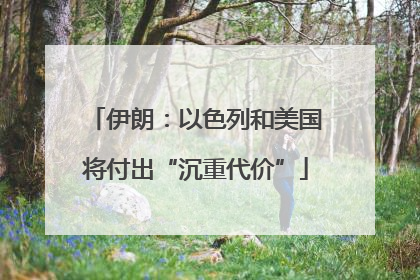 伊朗：以色列和美国将付出“沉重代价”