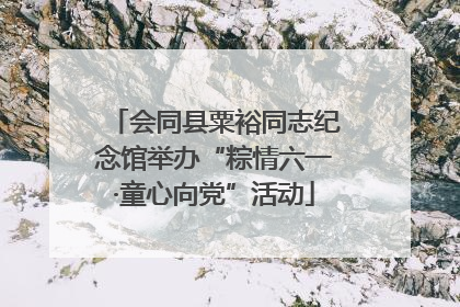 会同县粟裕同志纪念馆举办“粽情六一·童心向党”活动