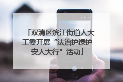 双清区滨江街道人大工委开展“法治护绿护安人大行”活动