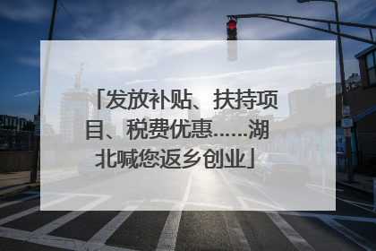 发放补贴、扶持项目、税费优惠……湖北喊您返乡创业