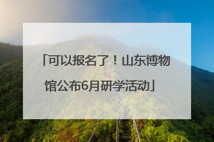 可以报名了！山东博物馆公布6月研学活动