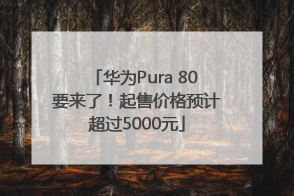 华为Pura 80要来了！起售价格预计超过5000元