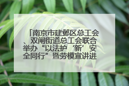 南京市建邺区总工会、双闸街道总工会联合举办“以法护‘新’安全同行”暨劳模宣讲进工地服务活动