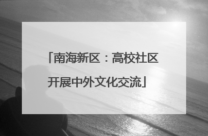 南海新区：高校社区开展中外文化交流