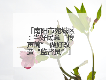 南阳市宛城区：当好民意“传声筒” 做好改造“监督员”