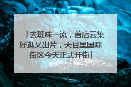 去班味一流，首店云集好逛又出片，天目里国际街区今天正式开街