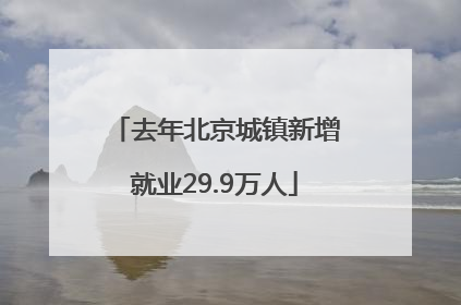去年北京城镇新增就业29.9万人