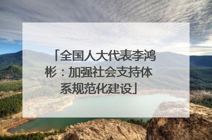 全国人大代表李鸿彬：加强社会支持体系规范化建设