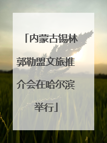 内蒙古锡林郭勒盟文旅推介会在哈尔滨举行