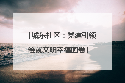 城东社区：党建引领绘就文明幸福画卷