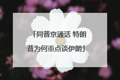 同普京通话 特朗普为何重点谈伊朗